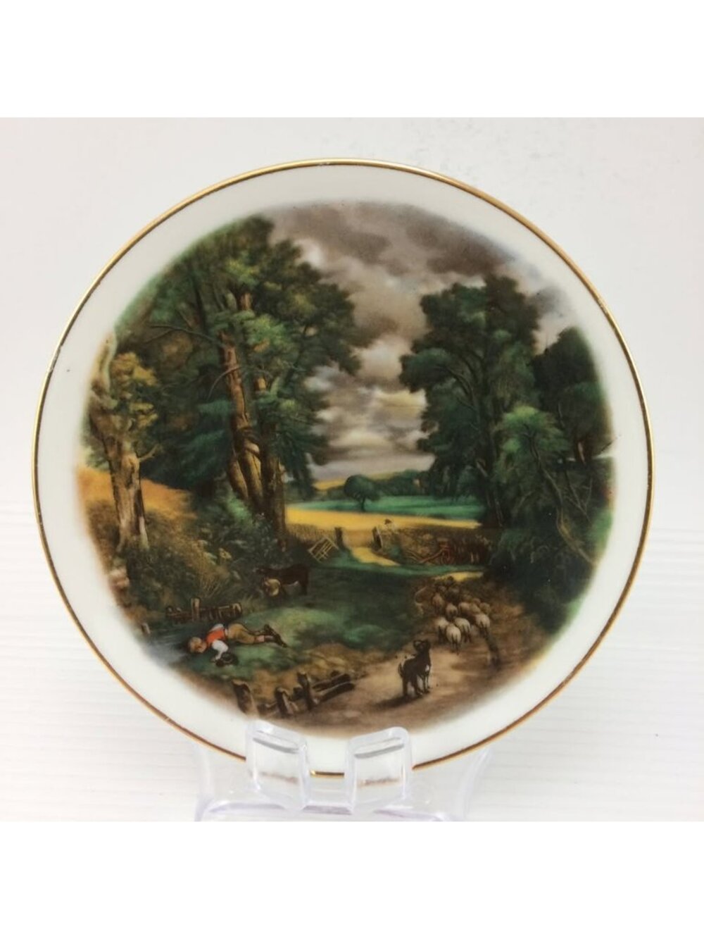 Mini Decorative Vintage Plate with John Constable Art Creepy